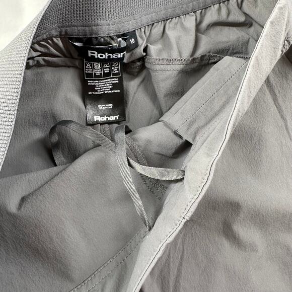 Rohan Pants Womens 10 Gray Fleet Capri Hiking Stretch Cropped Outdoor Athletic - Picture 5 of 10